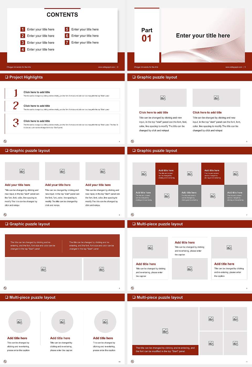 Chugye University for the Arts General Purpose PPT Template16:9 ratio PPT effect preview image2