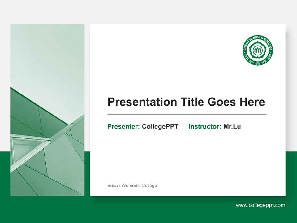 Busan Women’s College General Purpose PPT Template_Slide preview image1