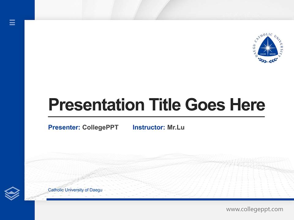 Catholic University of Daegu Thesis Proposal/Graduation Defense PPT Template4:3 ratio PPT effect preview image5