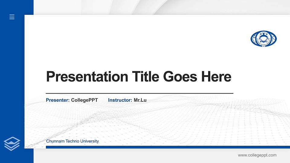 Chunnam Techno University Thesis Proposal/Graduation Defense PPT Template16:9 ratio PPT effect preview image