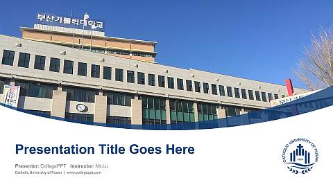 Catholic University of Pusan Course/Courseware Creation PPT Template