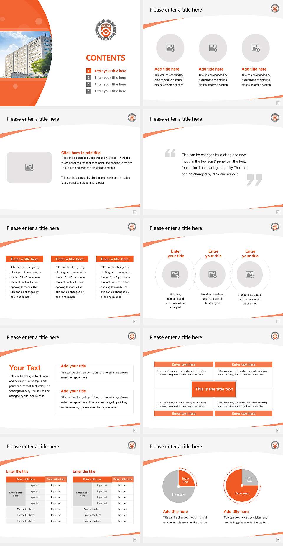 Daeduk College Course/Courseware Creation PPT Template4:3 ratio PPT effect preview image2