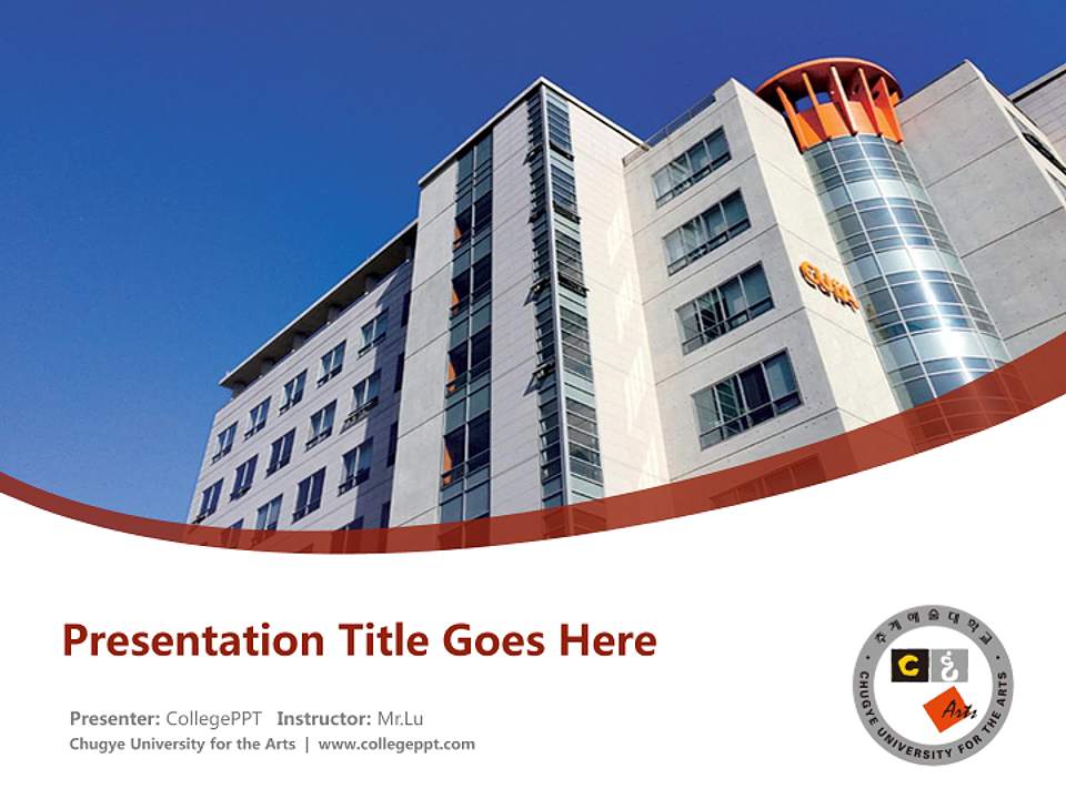 Chugye University for the Arts Course/Courseware Creation PPT Template4:3 ratio PPT effect preview image5