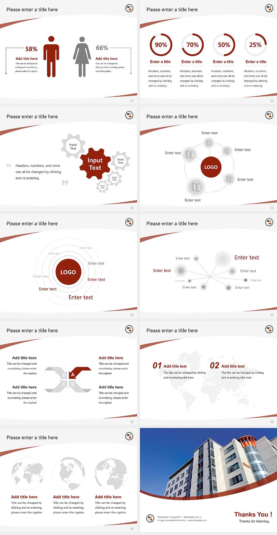 Chugye University for the Arts Course/Courseware Creation PPT Template4:3 ratio PPT effect preview image4