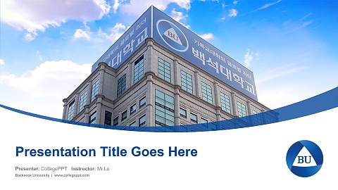 Baekseok University Course/Courseware Creation PPT Template