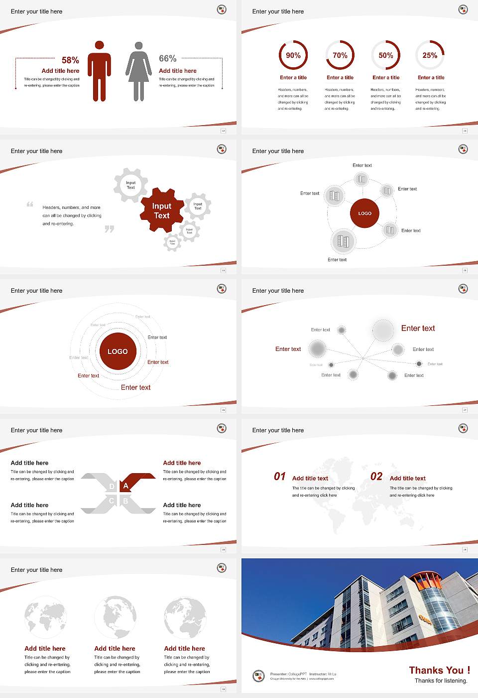 Chugye University for the Arts Course/Courseware Creation PPT Template16:9 ratio PPT effect preview image4