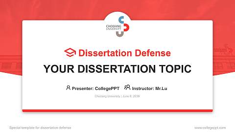 Chodang University Graduation Thesis Defense PPT Template