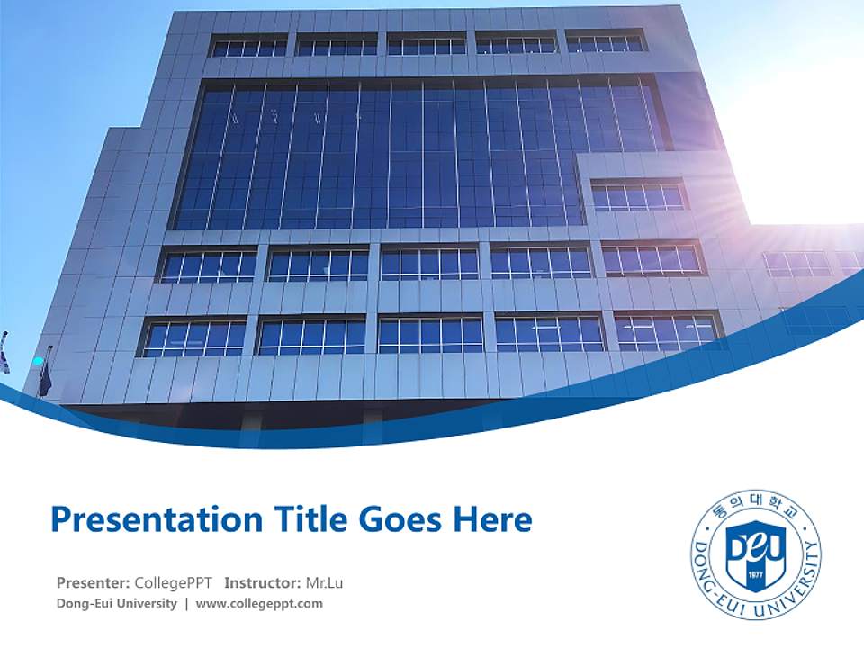 Dong-Eui University Course/Courseware Creation PPT Template4:3 ratio PPT effect preview image5