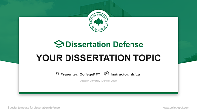 Daejeon University Graduation Thesis Defense PPT Template