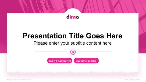 Dong-ah Institute of Media and Arts National Scholarship Defense PPT Template