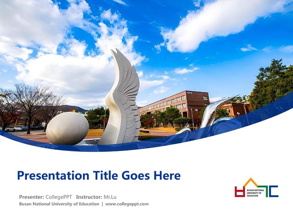 Busan National University of Education Course/Courseware Creation PPT Template4:3 ratio PPT effect preview image5