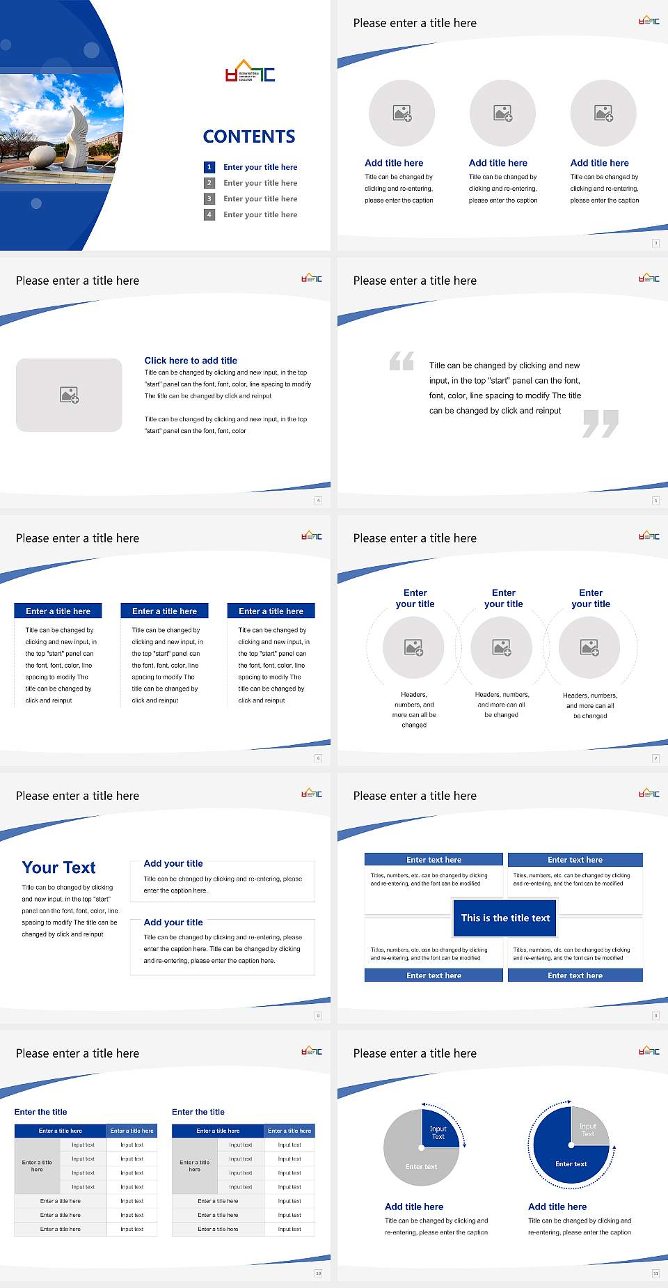Busan National University of Education Course/Courseware Creation PPT Template4:3 ratio PPT effect preview image2