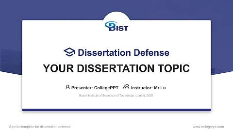 Busan Institute of Science and Technology Graduation Thesis Defense PPT Template