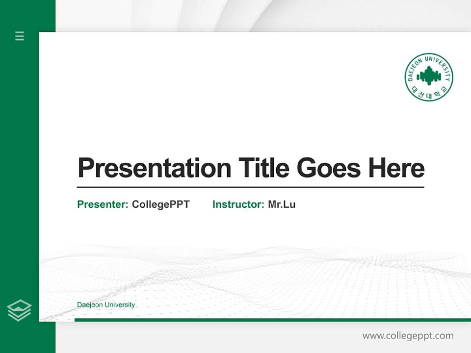 Daejeon University Thesis Proposal/Graduation Defense PPT Template4:3 ratio PPT effect preview image5
