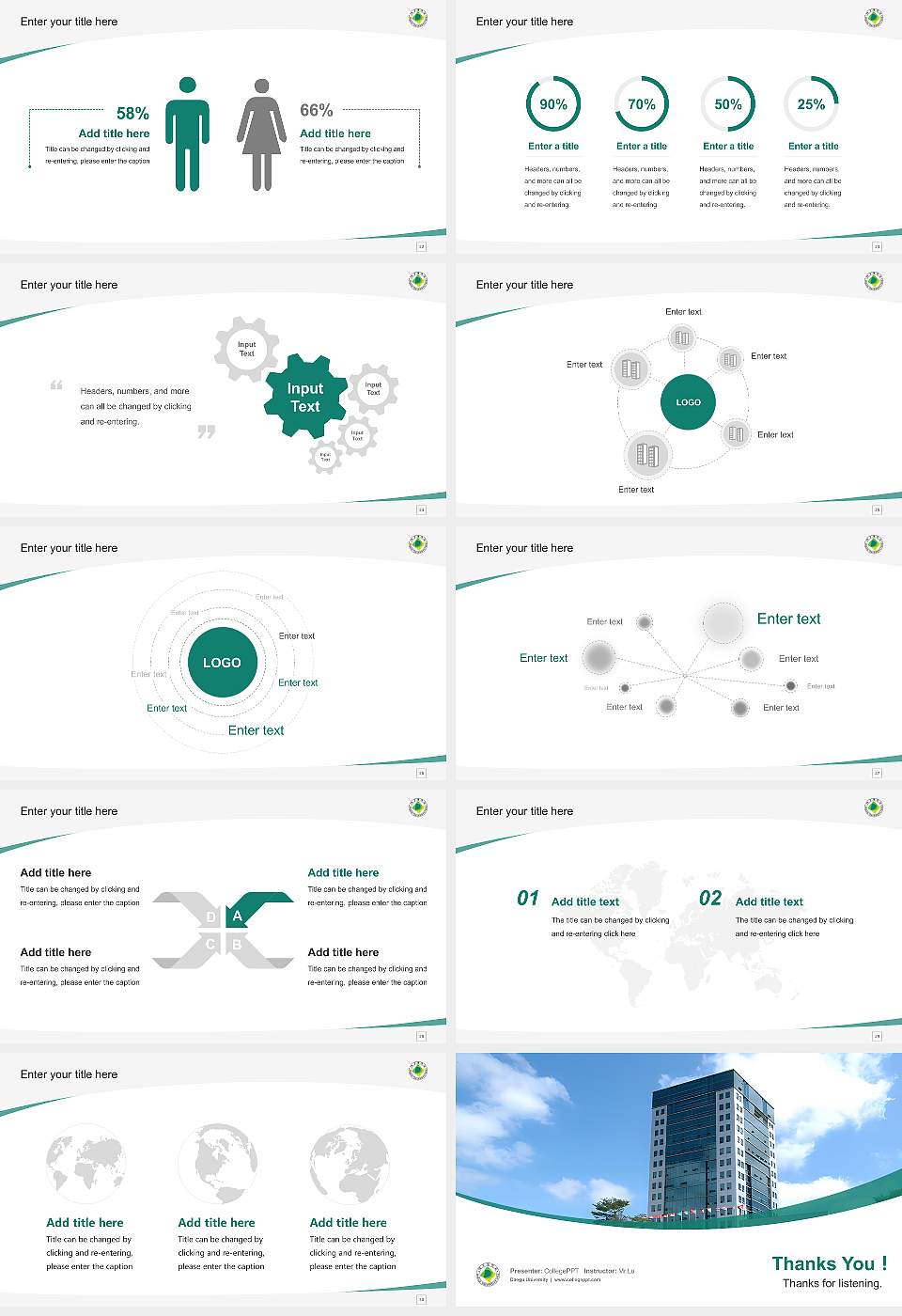Daegu University Course/Courseware Creation PPT Template16:9 ratio PPT effect preview image4