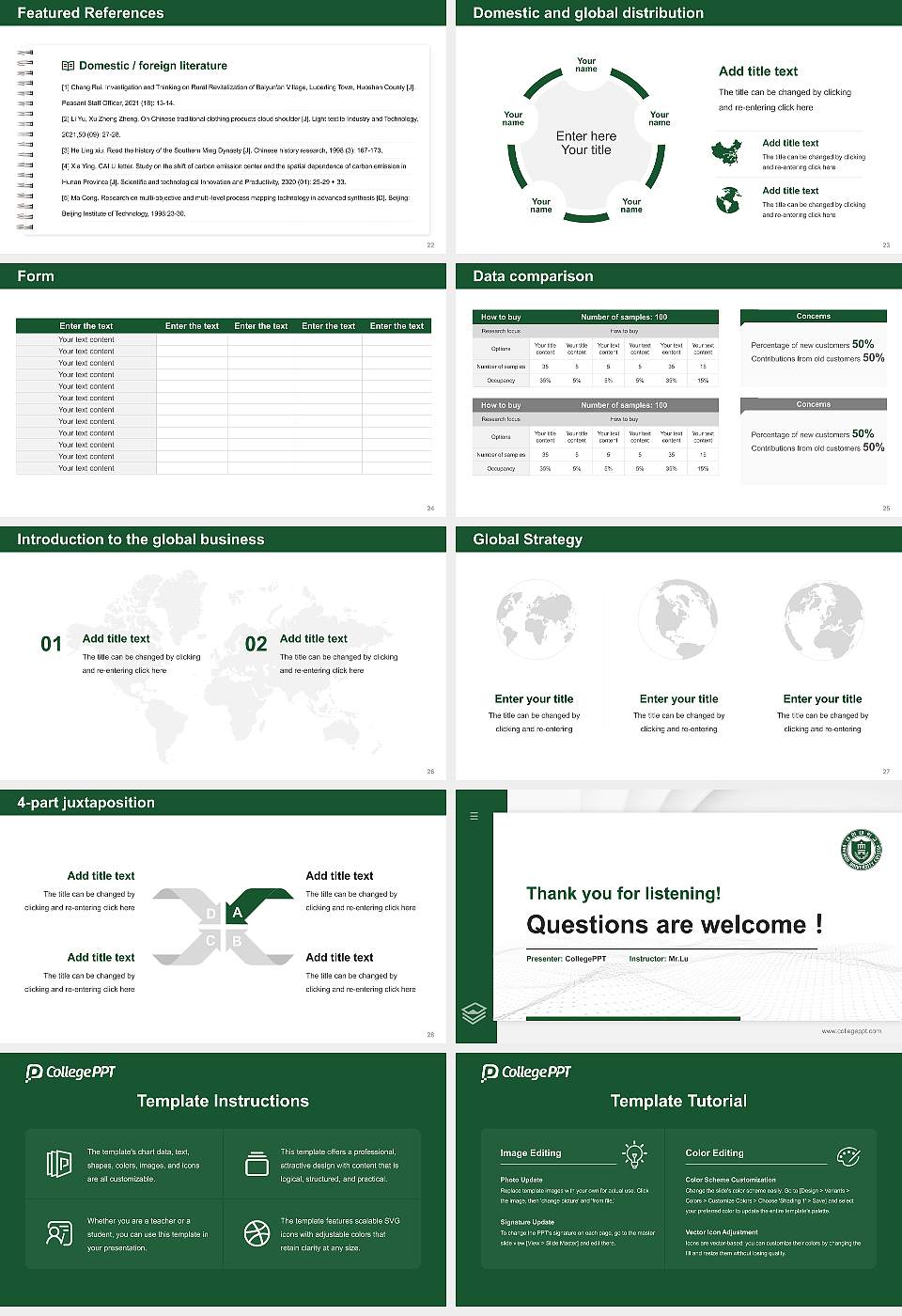 Daewon University College Thesis Proposal/Graduation Defense PPT Template16:9 ratio PPT effect preview image4