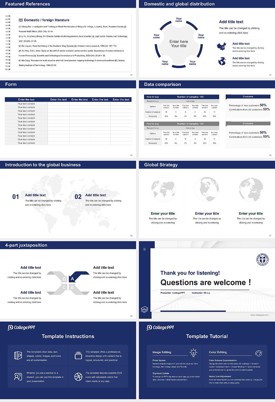Calvin University Thesis Proposal/Graduation Defense PPT Template16:9 ratio PPT effect preview image4