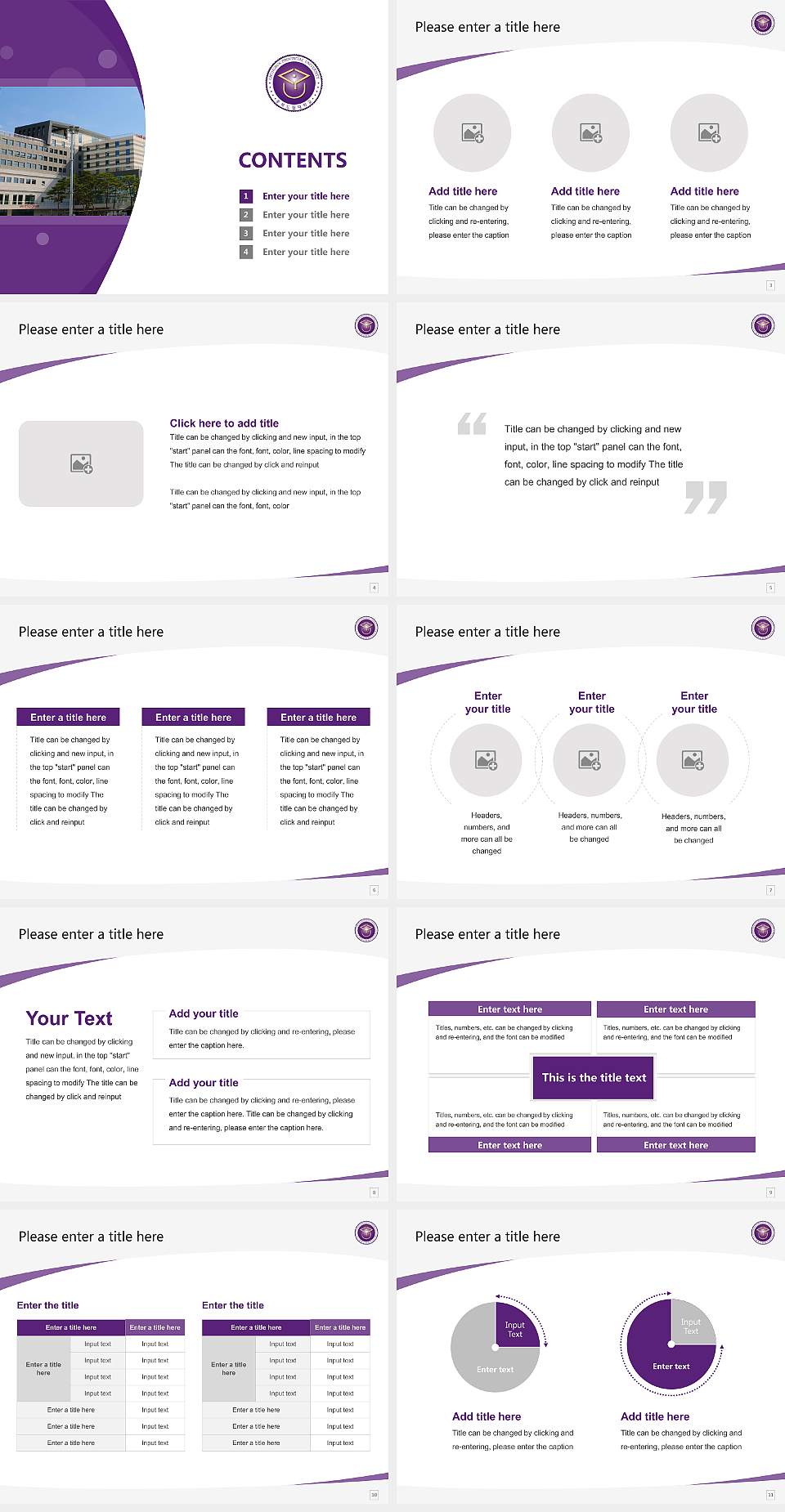 Chungbuk Provincial College Course/Courseware Creation PPT Template4:3 ratio PPT effect preview image2