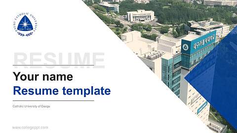 Catholic University of Daegu Resume PPT Template