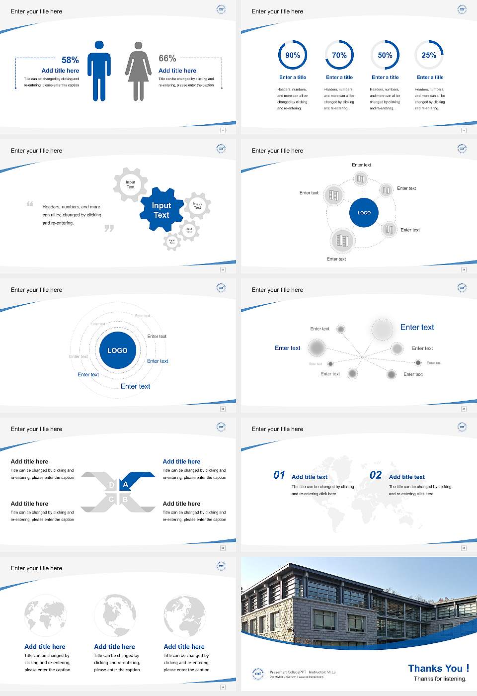 OpenCyber University Course/Courseware Creation PPT Template16:9 ratio PPT effect preview image4