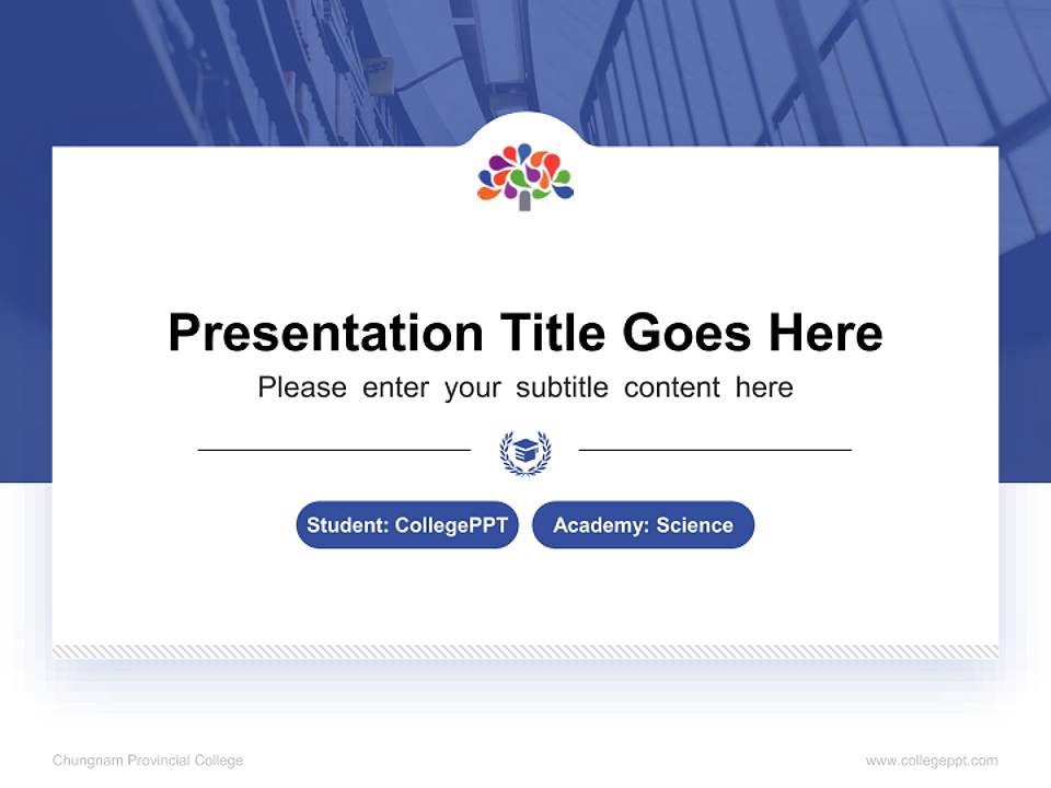 Chungnam Provincial College National Scholarship Defense PPT Template4:3 ratio PPT effect preview image4