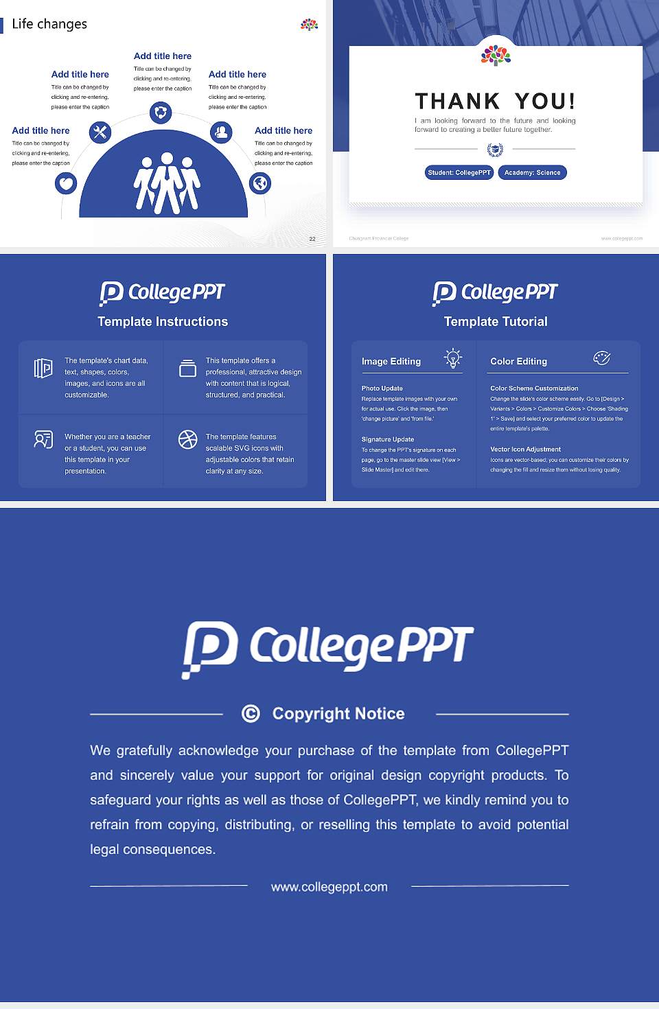 Chungnam Provincial College National Scholarship Defense PPT Template4:3 ratio PPT effect preview image4