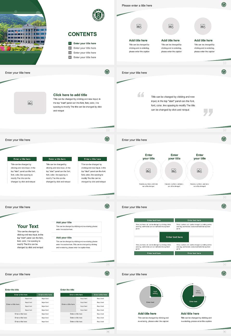 Daewon University College Course/Courseware Creation PPT Template16:9 ratio PPT effect preview image2