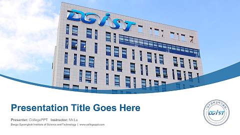 Daegu Gyeongbuk Institute of Science and Technology Course/Courseware Creation PPT Template