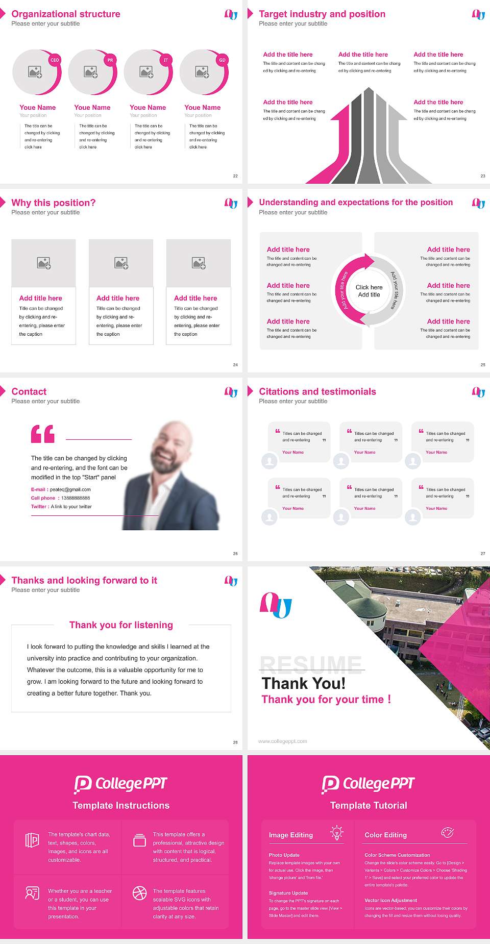 Daegu Arts University Resume PPT Template4:3 ratio PPT effect preview image4