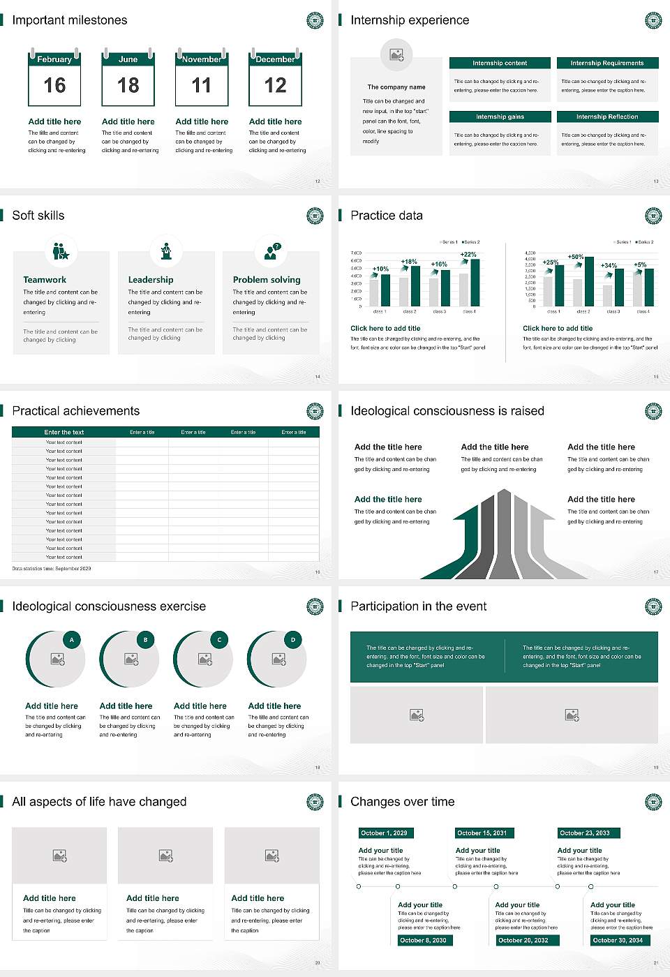 Chung Cheong University National Scholarship Defense PPT Template16:9 ratio PPT effect preview image3