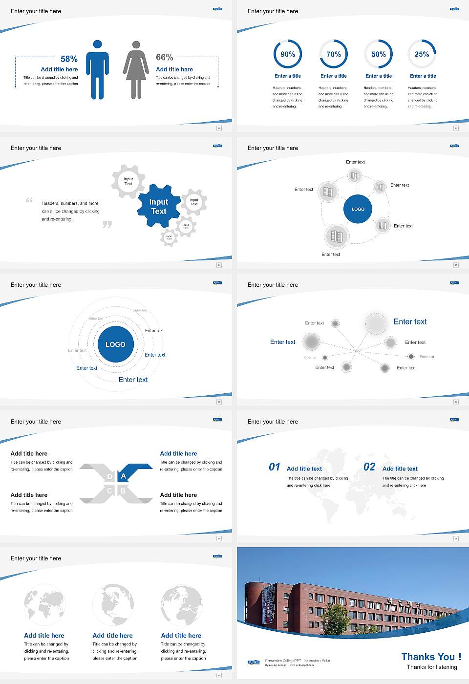 Byuksung College Course/Courseware Creation PPT Template16:9 ratio PPT effect preview image4