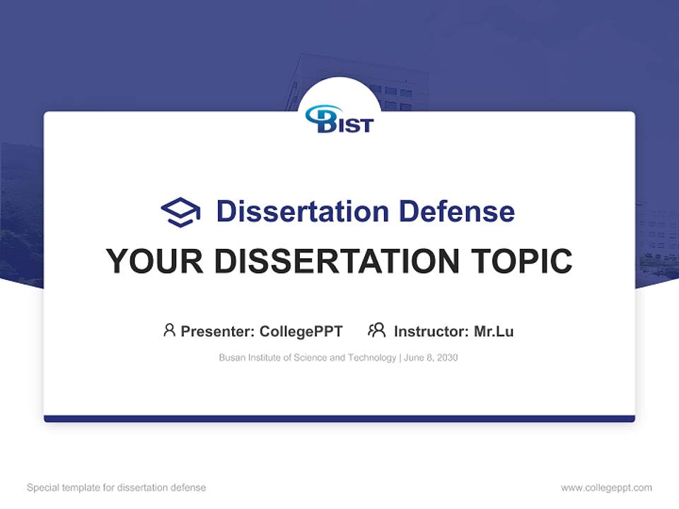 Busan Institute of Science and Technology Graduation Thesis Defense PPT Template4:3 ratio PPT effect preview image7
