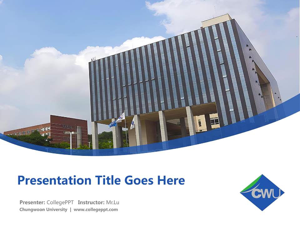 Chungwoon University Course/Courseware Creation PPT Template4:3 ratio PPT effect preview image5