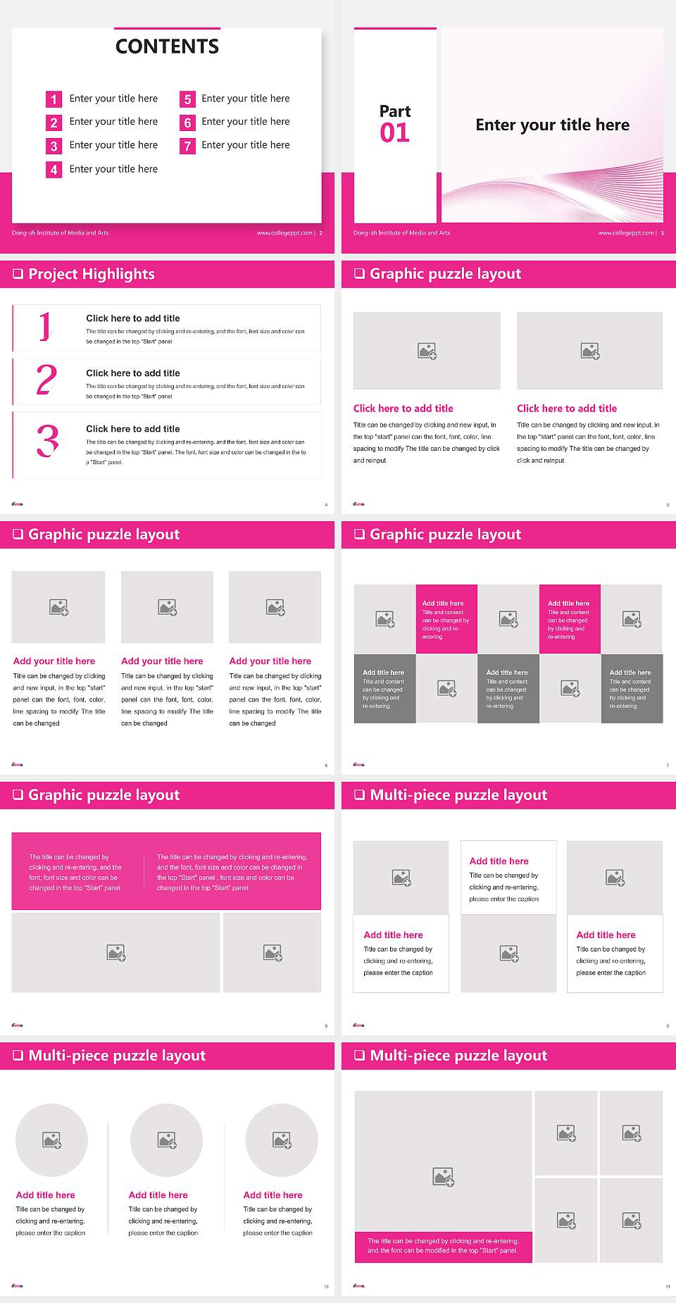 Dong-ah Institute of Media and Arts General Purpose PPT Template4:3 ratio PPT effect preview image2