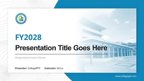 Cheongju National University of Education Academic Presentation/Research Findings Report PPT Template