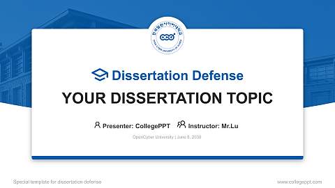 OpenCyber University Graduation Thesis Defense PPT Template
