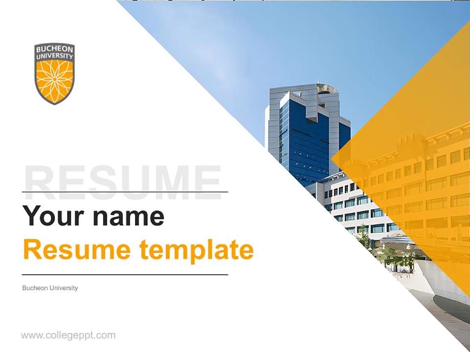 Bucheon University Resume PPT Template4:3 ratio PPT effect preview image5