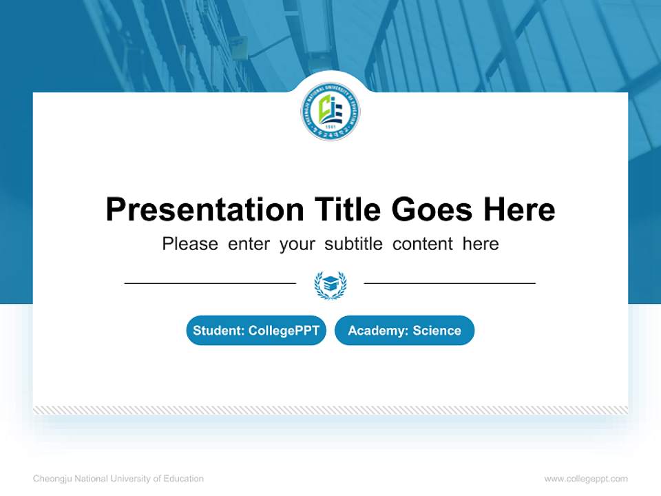 Cheongju National University of Education National Scholarship Defense PPT Template4:3 ratio PPT effect preview image4