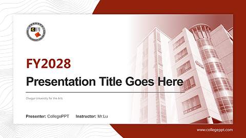 Chugye University for the Arts Academic Presentation/Research Findings Report PPT Template