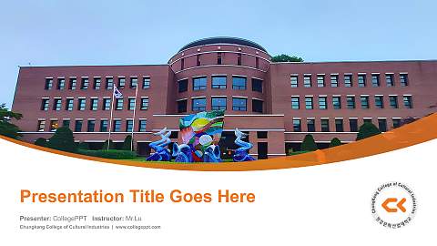 Chungkang College of Cultural Industries Course/Courseware Creation PPT Template
