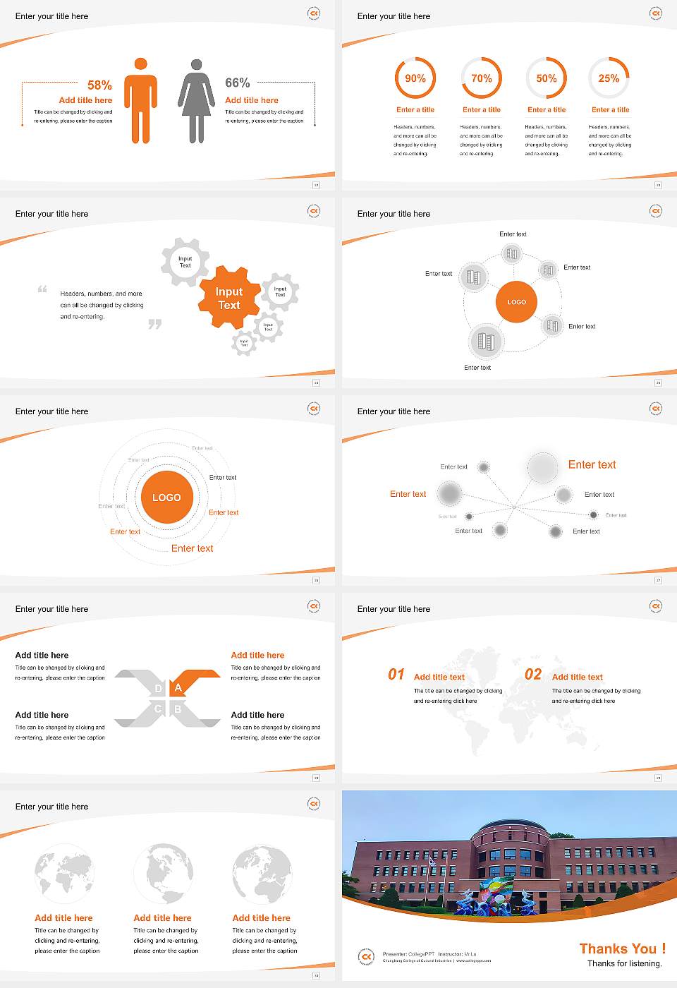 Chungkang College of Cultural Industries Course/Courseware Creation PPT Template16:9 ratio PPT effect preview image4