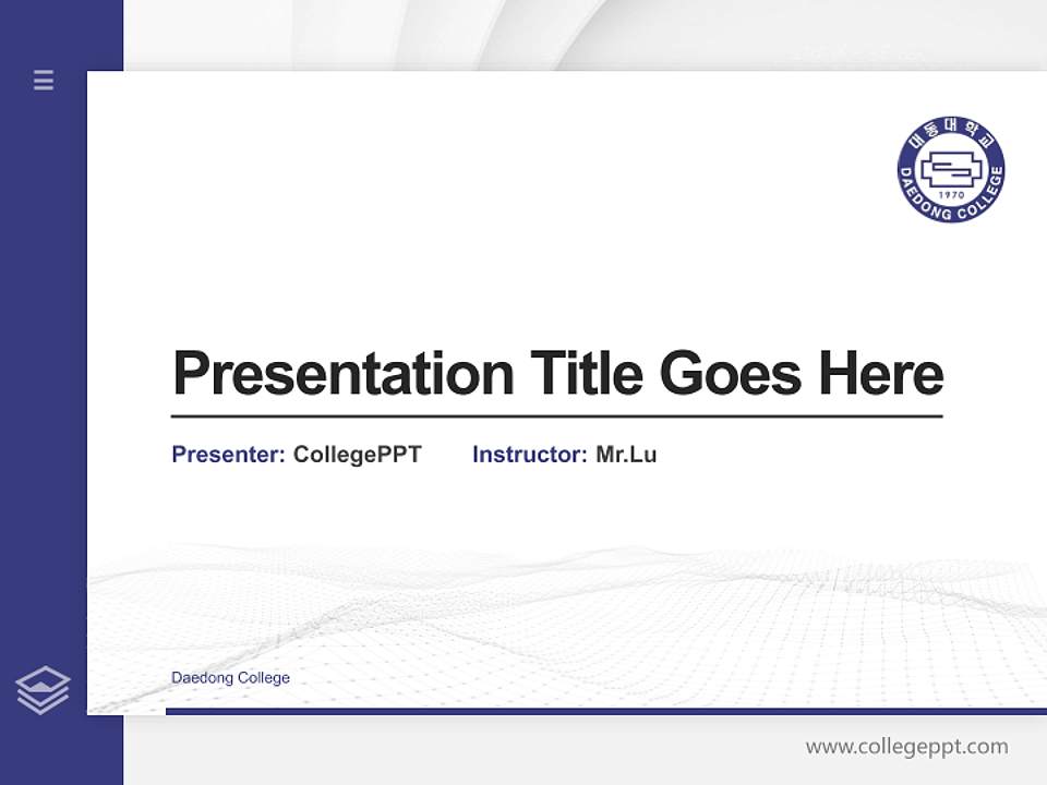 Daedong College Thesis Proposal/Graduation Defense PPT Template4:3 ratio PPT effect preview image5