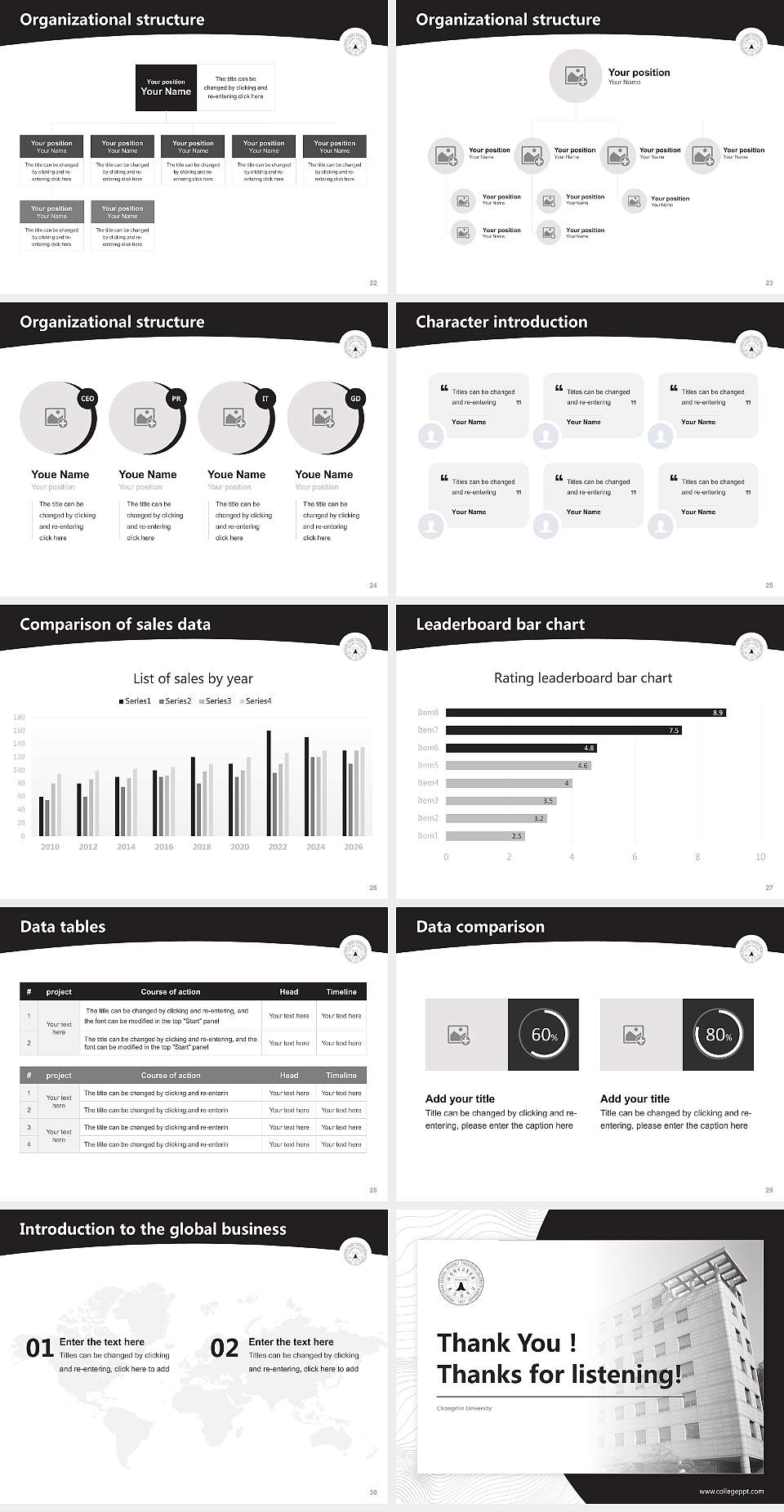 Chongshin University Academic Presentation/Research Findings Report PPT Template4:3 ratio PPT effect preview image4