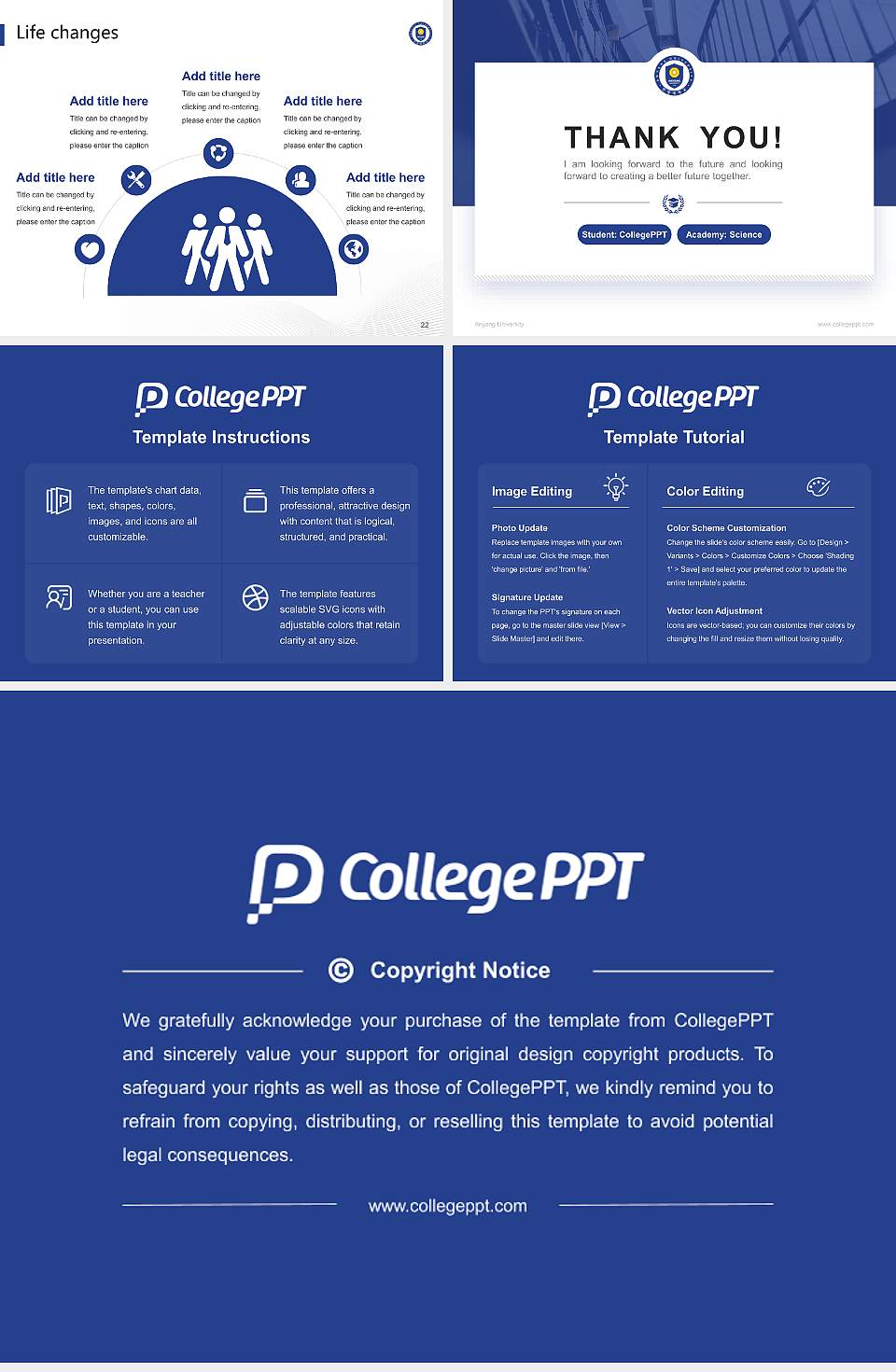 Anyang University National Scholarship Defense PPT Template4:3 ratio PPT effect preview image4