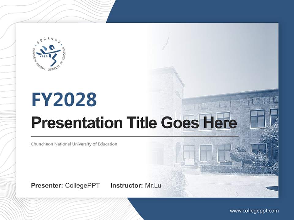 Chuncheon National University of Education Academic Presentation/Research Findings Report PPT Template4:3 ratio PPT effect preview image5