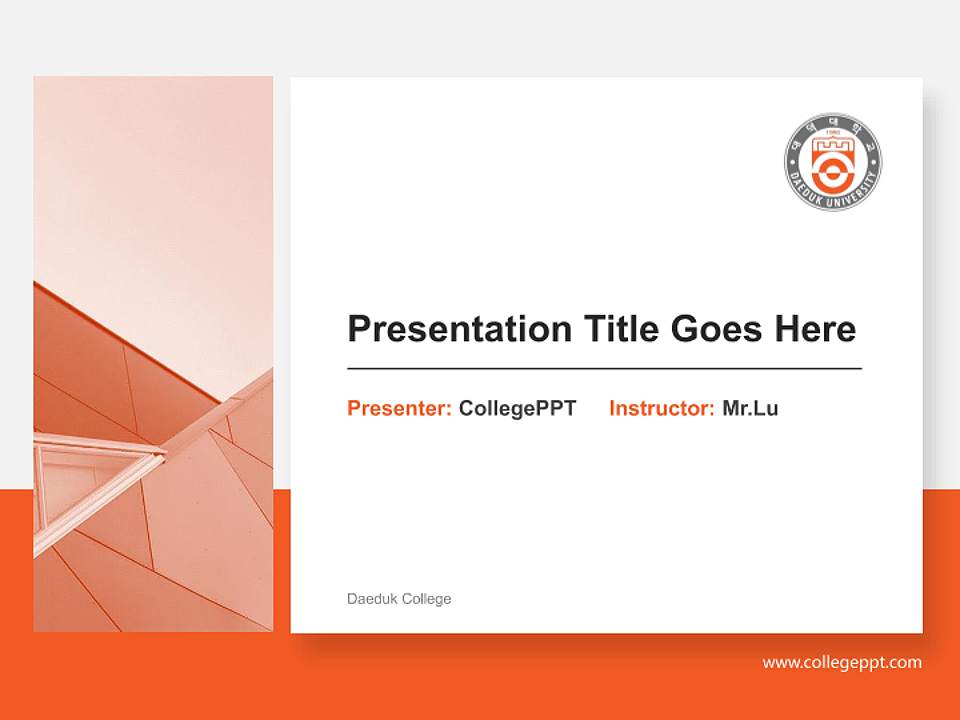Daeduk College General Purpose PPT Template4:3 ratio PPT effect preview image6