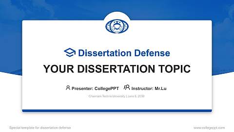 Chunnam Techno University Graduation Thesis Defense PPT Template