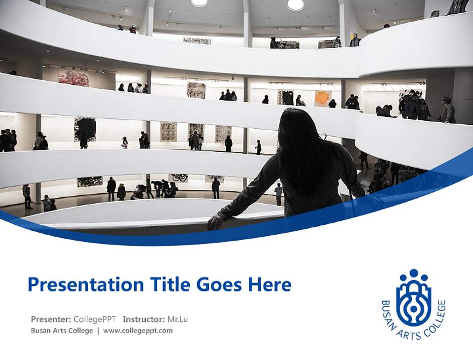 Busan Arts College Course/Courseware Creation PPT Template4:3 ratio PPT effect preview image5