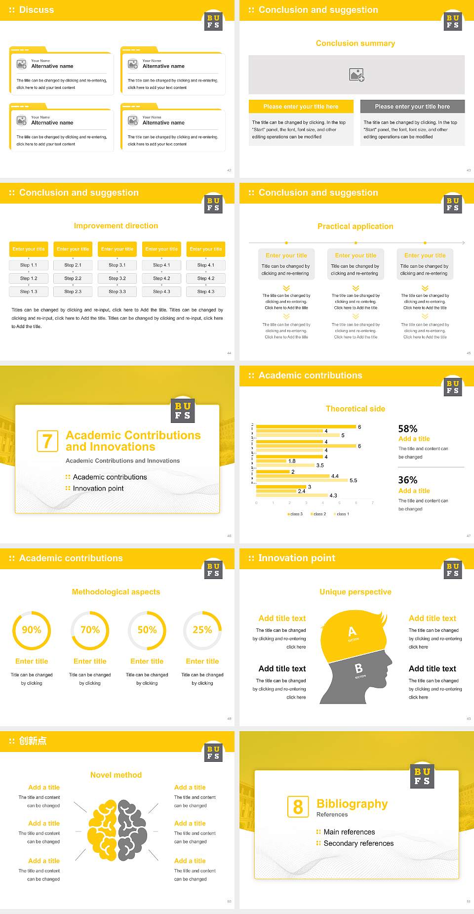 Busan University of Foreign Studies Graduation Thesis Defense PPT Template4:3 ratio PPT effect preview image6