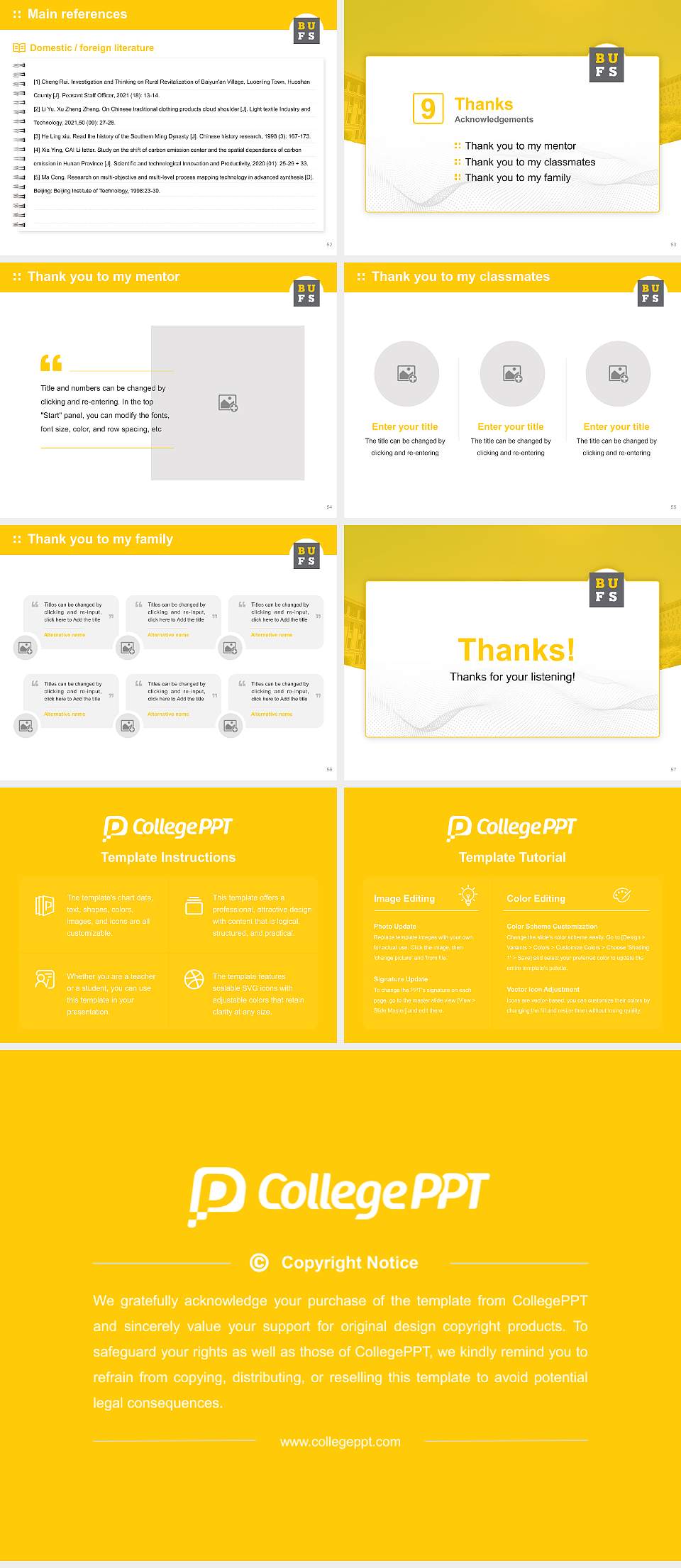 Busan University of Foreign Studies Graduation Thesis Defense PPT Template4:3 ratio PPT effect preview image7